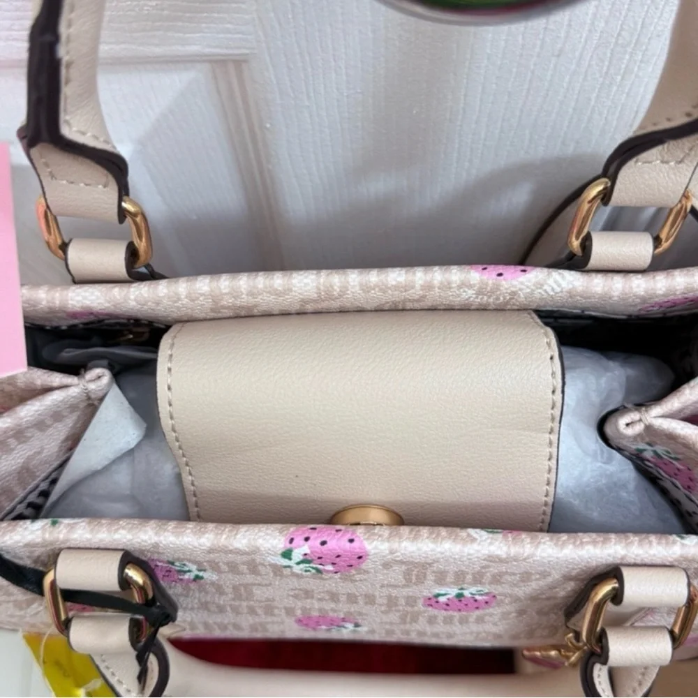 NWT Juicy Couture Berry Sweet Mini Bag in Sandstone/Pink